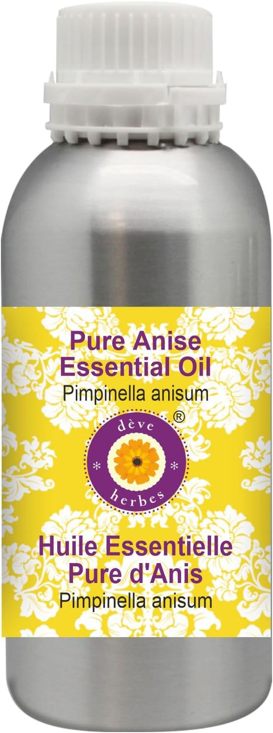 Deve Herbes Pure Anise Essential Oil (Pimpinella anisum) Steam Distilled 1250ml (42 oz)