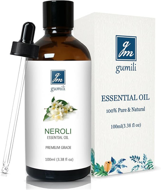 GM Gumili Neroli Essential Oil, Pure Neroli Oil for Diffuser - 3.38 Fl Oz 100ml