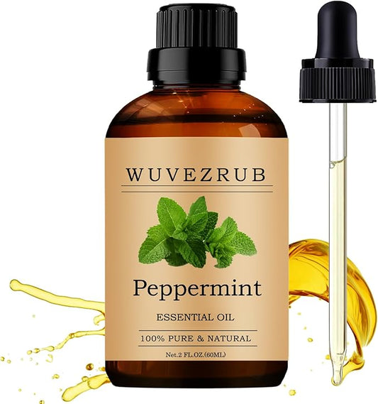 Peppermint Essential Oil 60ML, 100% Pure and Natural for Aromatherapy Diffuser - 2 Fl Oz