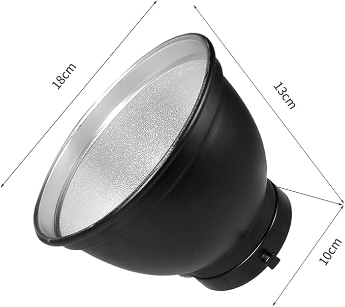 Soonpho Standard Reflector Beauty Dish Diffuser Lamp Shade 7"/ 18cm Photography with 10°/20°/30°/40°/50°/60° Degree Honeycomb Grid,6 Colors Soft Cloth for Studio Strobe Flash Light Speedlite