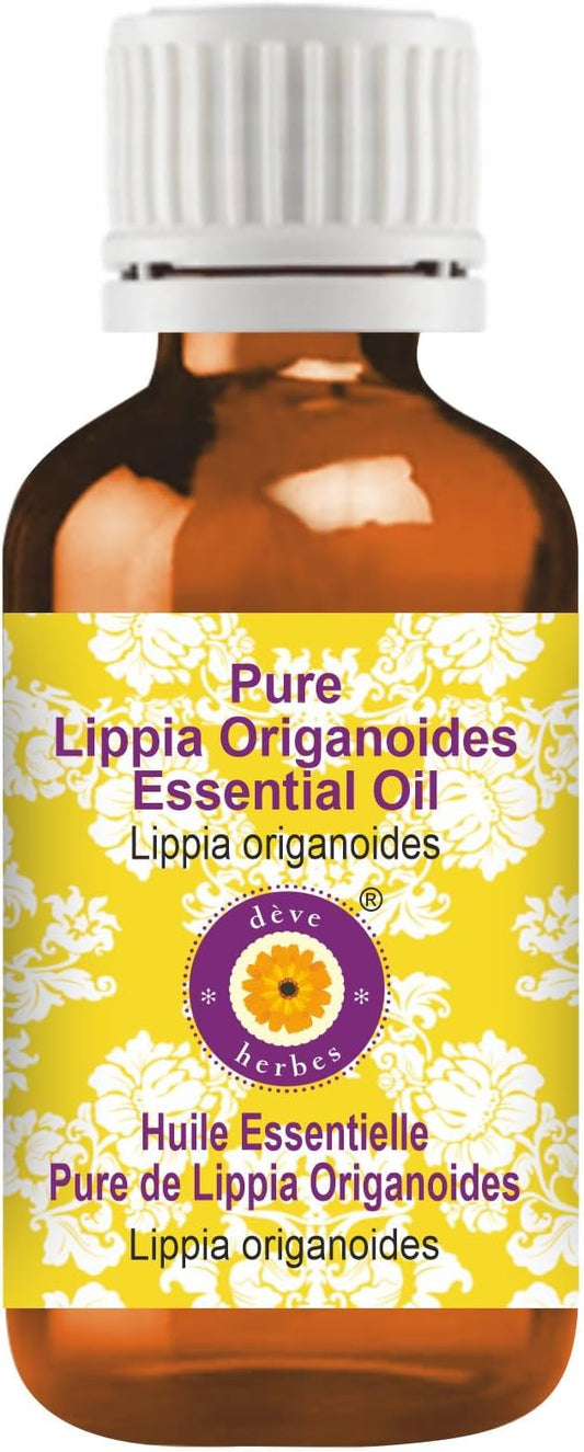 dève herbes Lippia Origanoides Essential Oil (Lippia origanoides) Pure | Non-Sticky | Non-Greasy | Lightweight | Men & Women | All Skin Types | Steam Distilled 5ml (0.16 oz)