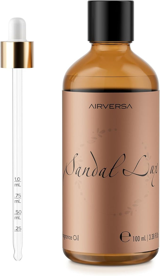 Airversa Sandal Lux Diffuser Oil, Fragrance Oil 3.38 Fl Oz | 100 Ml