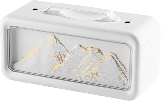 600ML Dual Mist Spray Snow Mountain Essential Oil Diffuser with 3 Modes Night Light USB Desktop Humidifier for Bedroom Home Office