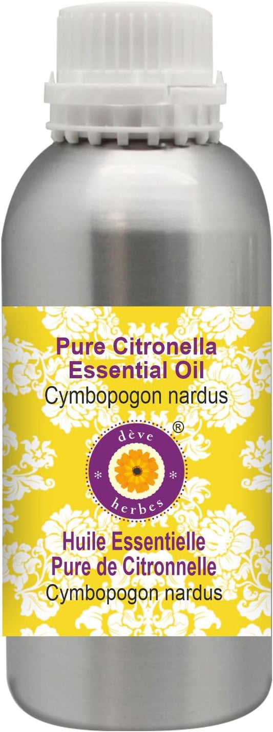 dève herbes Pure Citronella Essential Oil (Cymbopogon nardus) Steam Distilled 300ml (10 oz)