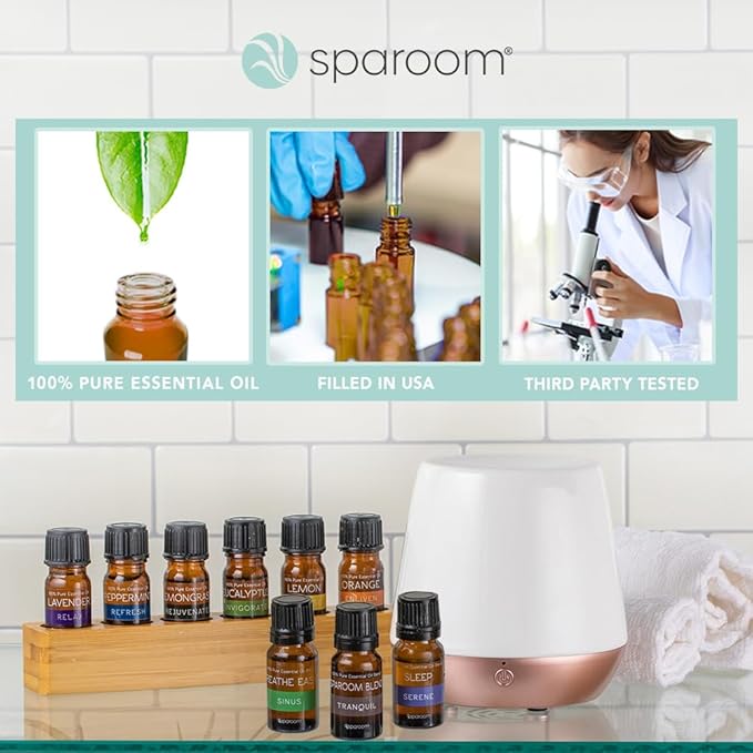 SpaRoom Aromatherapy 100% Pure Undiluted Essential Oil, Elevate Lime, 10 mL