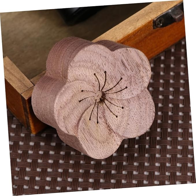 TEHAUX Wood Aromatherapy Diffuser with Plum Blossom Design Natural Essential Oil Diffuser Wood for Sleep for Office Home Yoga Meditation