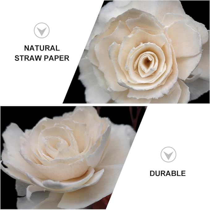 6pcs Fire-Free Peony Diffused Flowers Natural Floral Aroma Rattan Diffusers 4.5cm Hole Home Fragrance Set for Living Room and Bathroom
