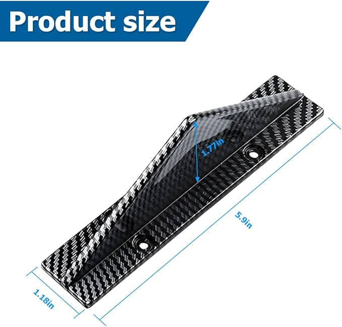 4pcs Car Rear Lower Bumper Wing Lip Diffuser, Anti-Crash Accessories Spoiler Shark Fin Protector, Rear Bumper Splitter Lip Wing with Screw, Universal Auto Decoration for Car SUV Truck
