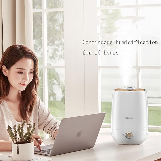 Humidifier for Bedroom - Auto Shut-Off - 5L High Capacity Humidifier Oil Diffuser Quiet Humidifiers for Home Large Room with Adjustable 360° Rotation Nozzle Cool Mist Humidifier