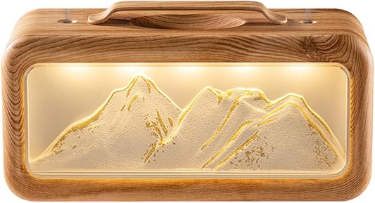 600ML Dual Mist Spray Snow Mountain Essential Oil Diffuser with 3 Modes Night Light USB Desktop Humidifier for Bedroom Home Office