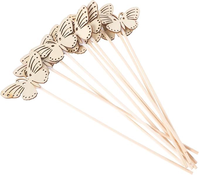 VICASKY 10pcs Butterfly Shaped Diffuser Sticks for Aromatherapy Desk and Bathroom Diffusers Decorative Fragrance Reeds for Home Office Spa and Wedding Settings