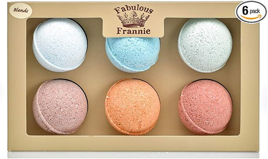 Fabulous Frannie Bath Bombs Aromatherapy Wellness Gift Set De-Stress, Easy Breathzy, Kid’s Peace, Muscle Ice, Romance, Sleep - Self-Care Ultra Plush Spa Fizzies Moisturize Skin Pure Essential Oils