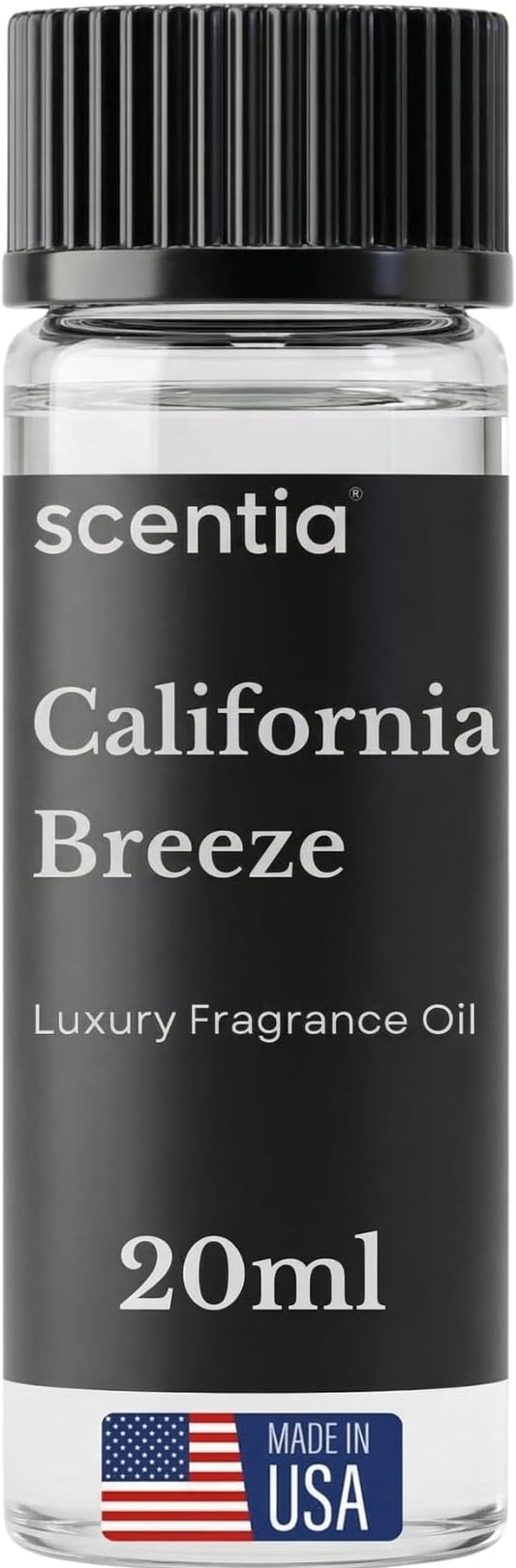 Scentia California Breeze Aromatherapy Oil for Diffuser – Hotel Scent Inspired by Delano Beach Club – 20 mL – Orange, Green Tea & Jasmine Natural Fragrance Oil for Waterless & Cold Air Diffusers