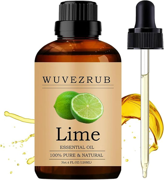 Lime Essential Oils 120ML, 100% Pure and Natural Essential Oil for Aromatherapy Diffuser - 4 Fl Oz/Lime