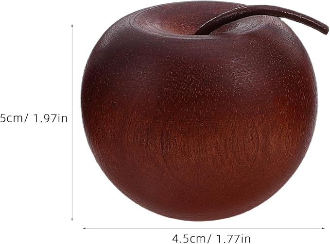 3pcs Wood Diffuser for Essential Oils - Wooden Apple Shaped Aromatherapy Diffuser for Home Yoga Room Travel & Small Spaces Office Car