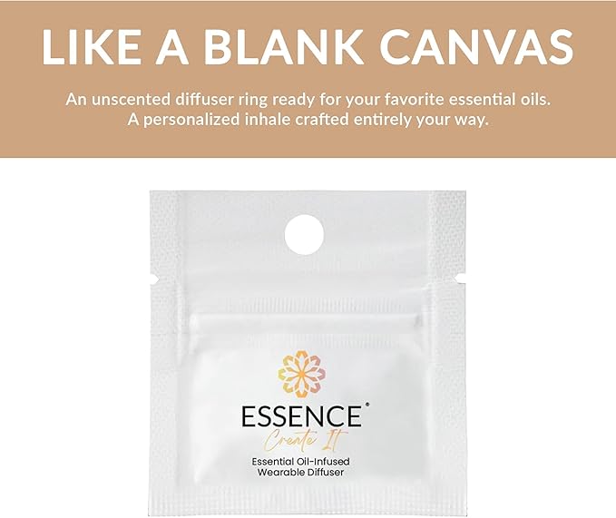 Essence Nasal Diffuser Ring | Solid Scents Essential Oils | Aromatherapy Nose Ring | Personal Scent Clip for Travel, Work & Everyday Use | Made in USA | Create It | 3 Pack
