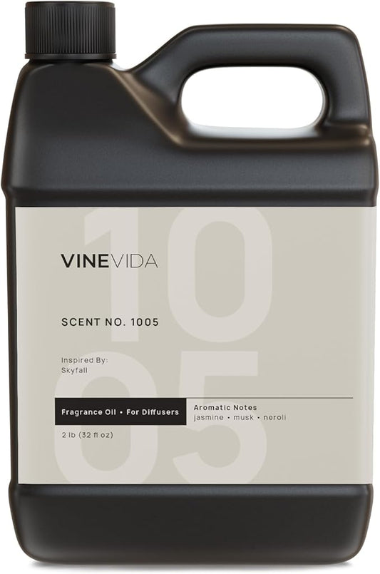 VINEVIDA [32 Fl Oz] Scent NO. 1005 Fragrance Oil for Cold Air Diffusers, Aromatic Notes of Neroli Jasmine Musk, Essential Oils for Diffuser Oil Refill & Air Freshener Room Spray