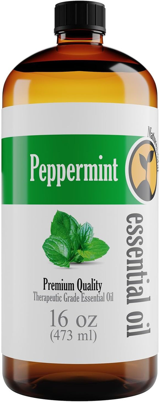 Natures-Star 16oz Peppermint Essential Oil (16 Ounce Total), Therapeutic Grade, Peppermint Oil for Diffuser, Candle Making, Aromatherapy