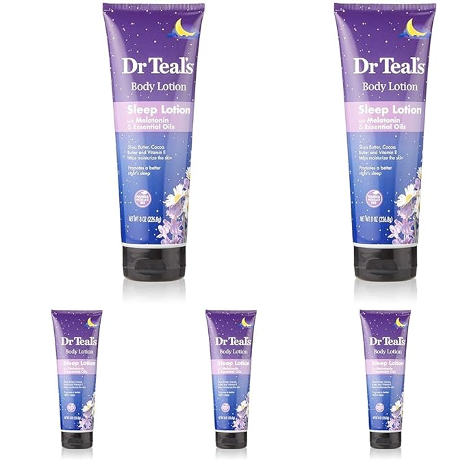 Teal's Adults Body Lotion Melatonin & Essential Oils Night Sleep, 8 oz (Pack of 5)