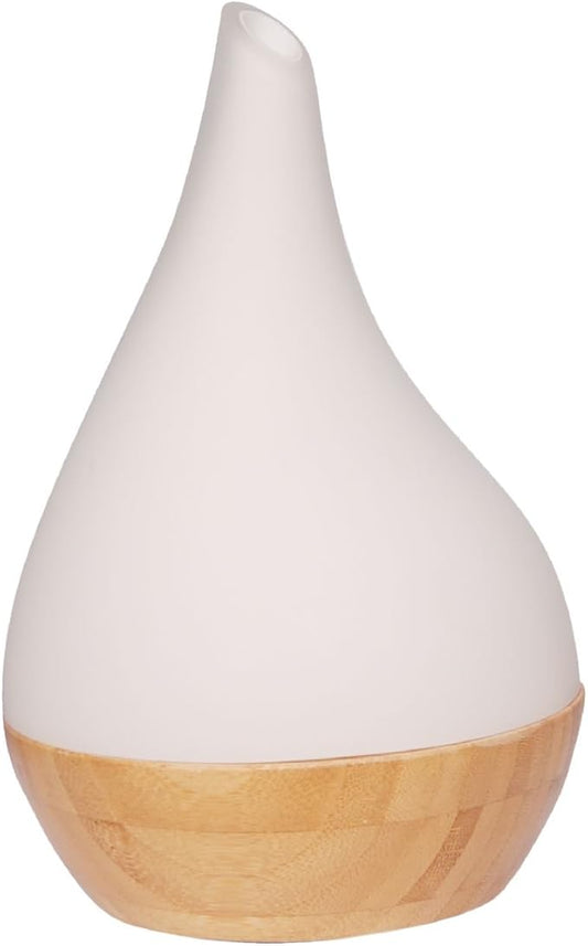 EcoGecko Essential Oil Diffuser Aromatherapy Oil Diffuser Solid Wood Bamboo Wood with Glass Top, Ultrasonic Cool Mist Oil Diffuser with Soft Color Changing Lights, Waterless Auto Shut-Off