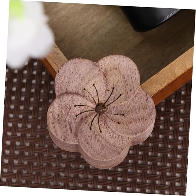 Hemobllo Wood Aromatherapy Essential Oil Diffuser for Home Office Bedroom Plum Blossom Design Natural Smokeless Scent Diffuser Portable Sleep and Relaxation Helper