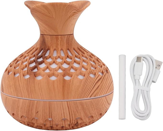 300ml Mini Humidifier,Low Noise Aroma Air Diffuser Humidifier with USB Design,Desktop Noiseless Air Purification Cool Mist Humidifier for Home car Bedroom Office(Amber)