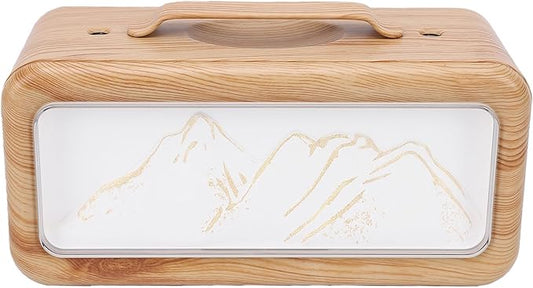 Essential Oil Diffuser, 600ml USB Cool Mist Humidifier with Light, Dual Spray, Aromatherapy Diffuser, Ideal for Bedroom Hotel Spa Yoga Room (Dark Wood Grain)