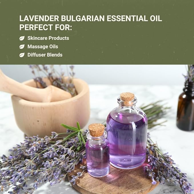 Lavender Oil - Bulgarian Essential Oils - Lavender Diffuser - Pure Therapeutic Grade (22lbs)