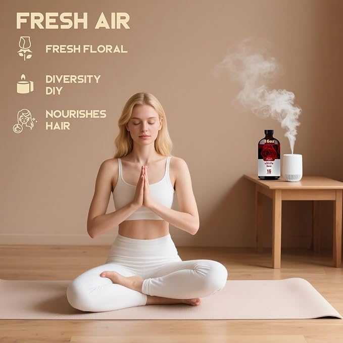 Rose Essential Oil – MLYNKL Rose Oils for 16.33 fl oz Diffusers, Humidifiers, Massage, DIY Candles, Soap, Cleaning, Home, Yoga, Office, Gifts - 490 ml