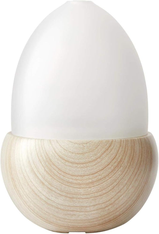 Bloomy Lotus Petite Acorn Ultrasonic Diffuser | Artfully Designed & Inspired by Nature | Natural Wood Base, Frosted Glass Top | Whisper-Quiet Operation, Ambient LED Lighting, Long Misting Times