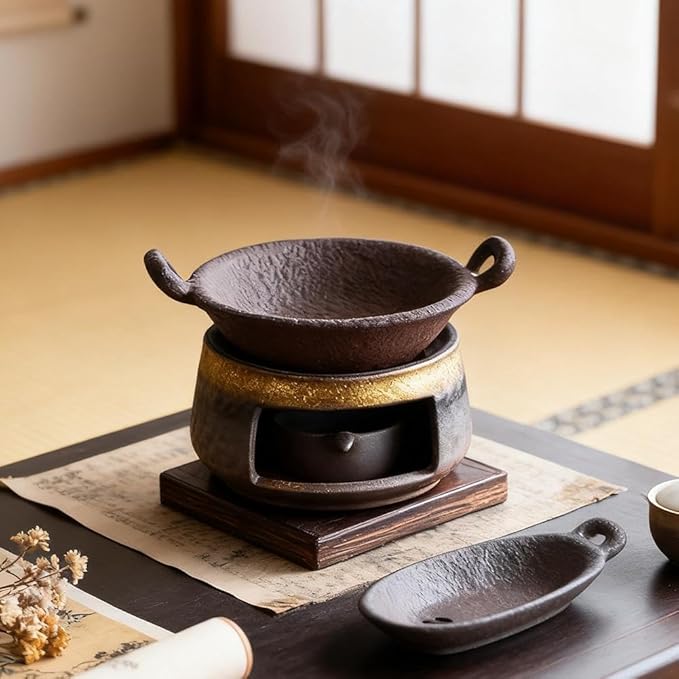 Ceramic Aromatherapy Stove Essential Oil Burner, Aromatherapy Kit,2026 Handmade Zen Incense Burner Kit for Home Office, Tea Light Candle Holders Teapot Warmer for Meditation