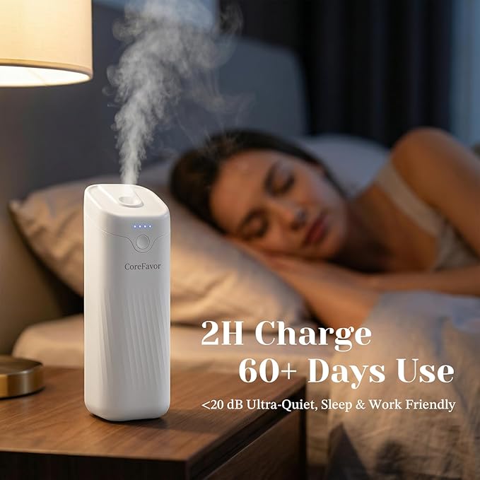 Diffuser,Waterless Essential Oil Diffuser, 4.06floz (Luxury) Home Aroma Diffuser with Adjustable Scent Intensity,Rechargeable & Wall-Mountable,Quiet Fragrance Diffuser for Home Car Office