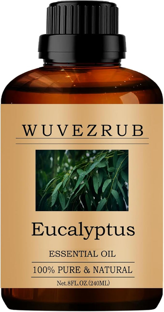 Eucalyptus Essential Oils, 240ML 100% Pure and Natural Essential Oil for Aromatherapy Diffuser - Eucalyptus /8 Fl Oz