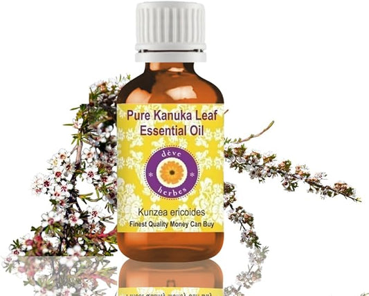 dève herbes Kanuka Leaf Essential Oil (Kunzea ericoides) Pure | Non-Sticky | Non-Greasy | Lightweight | Men & Women | All Skin Types | Steam Distilled 5ml (0.16 oz)