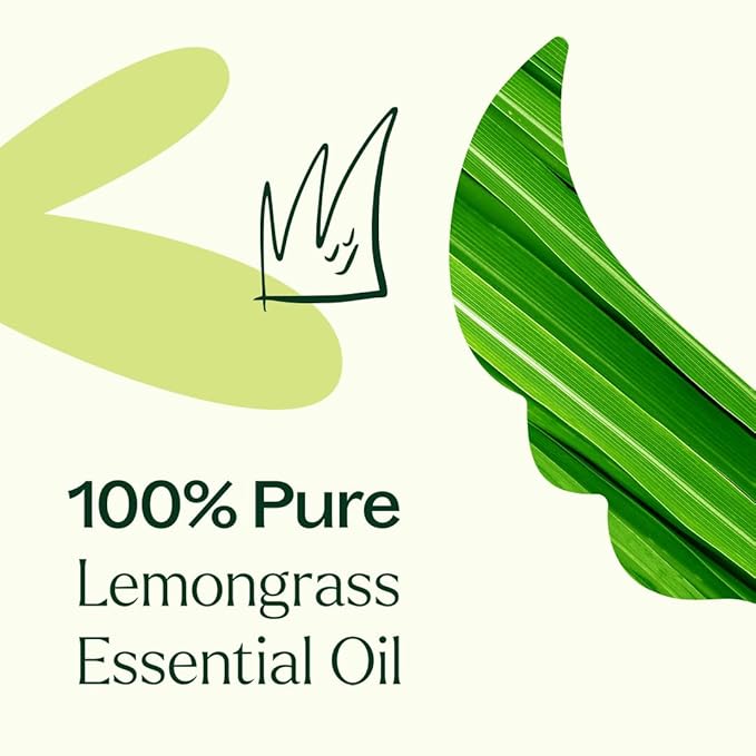 Plant Therapy Organic Lemongrass Essential Oil 100 mL (3.3 oz), 100% Pure, USDA Certified Organic, Undiluted, Aromatherapy, Deodorizing, and Immune Support