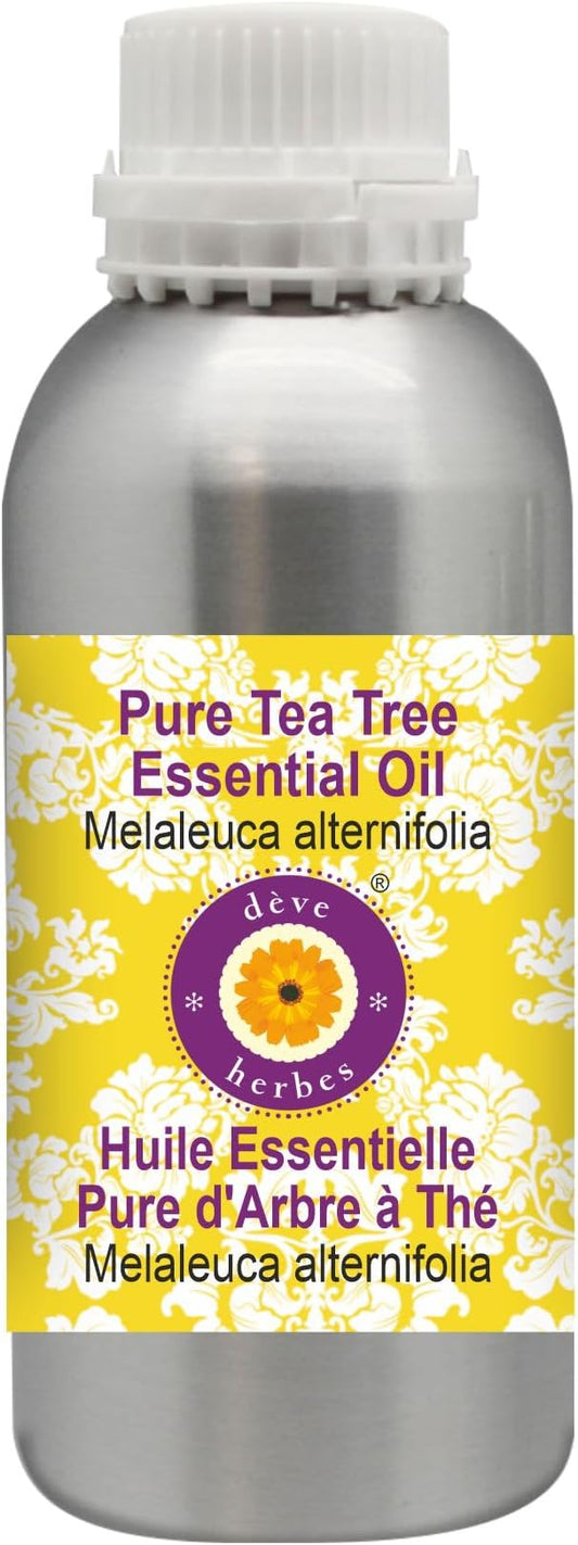 Deve Herbes Pure Tea Tree Essential Oil (Melaleuca alternifolia) Steam Distilled 630ml (21 oz)
