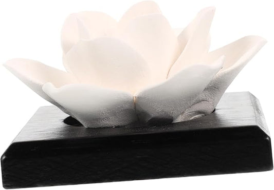Holibanna Car Incense Diffuser Ceramic Air Perfume Decor Lotus Scent Diffuser for Vehicle and Safe Material Smooth Surface for Office Bedroom Yoga Meditation