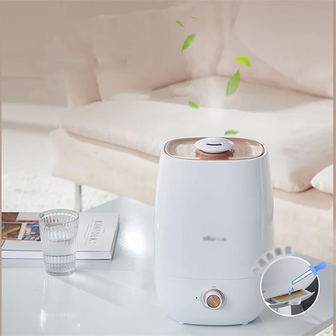 Humidifier for Bedroom - Auto Shut-Off - 5L High Capacity Humidifier Oil Diffuser Quiet Humidifiers for Home Large Room with Adjustable 360° Rotation Nozzle Cool Mist Humidifier