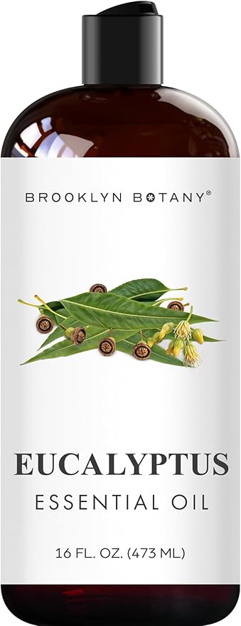Brooklyn Botany Eucalyptus Essential Oil - Huge 16 Fl Oz - for Candle Making, Soap Making, Diffusers, and Aromatherapy