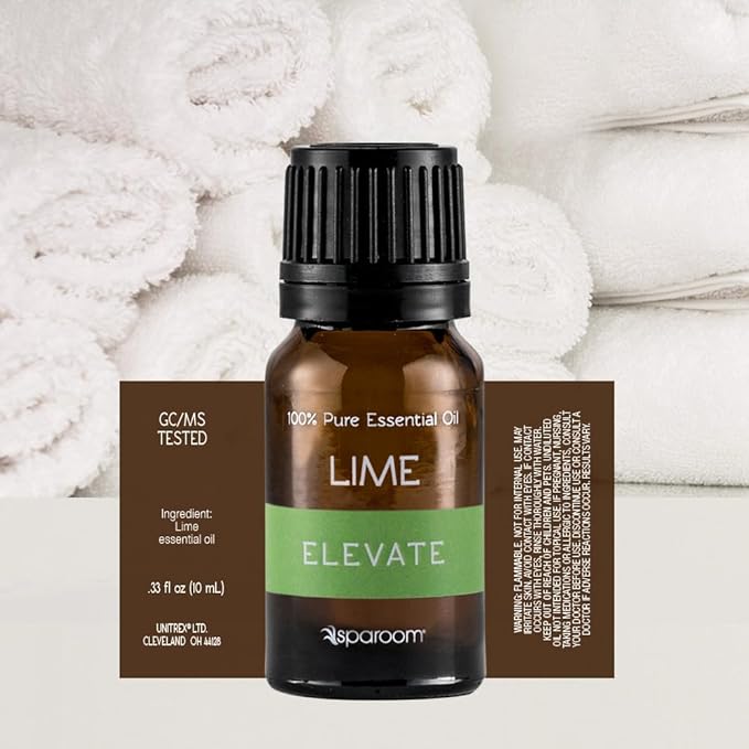 SpaRoom Aromatherapy 100% Pure Undiluted Essential Oil, Elevate Lime, 10 mL