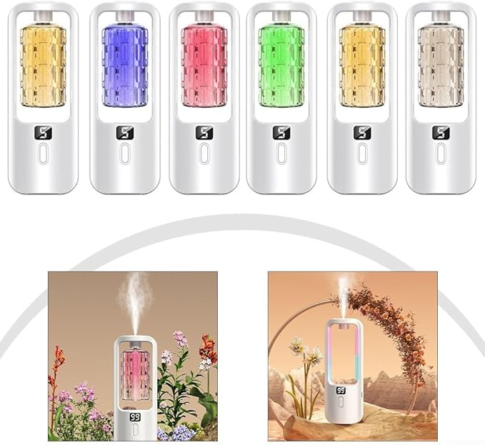 Rechargeable Aromatherapy Diffuser with Humidifier, 50ML Capacity, Silent Motor and 5 Mist Modes, Designed for Home, Bathroom, and Travel Environments (A)