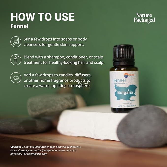 Fennel Essential Oil (Sweet Fennel) - Direct from Balkan Essential Oils - Pure Aromatherapy Diffuser Oils | 100% Pure Therapeutic Grade Natural Aceite de Hinojo (15ml)