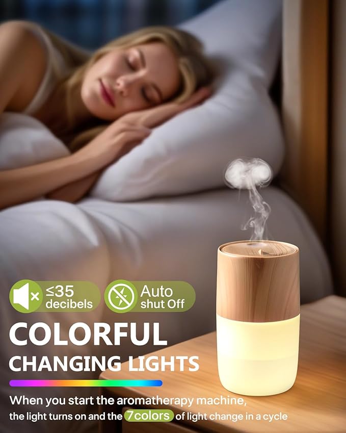 300ml Essential Oil Diffuser, Jellyfish Mist Aromatherapy Diffuser with 7 Colors, 4 Light Modes Ultrasonic Humidifier, Auto Off Diffuser Valentine's Day New Year Easter Gift for Home, Office, Yoga