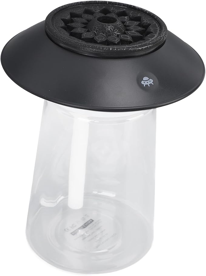 Mushroom Shape Humidifier Diffuser, 760ml Rechargeable Essential Oil Diffuser with Dual Mist Modes, Ultrasonic Air Humidifier for Bedroom Office Home Decoration (Black)