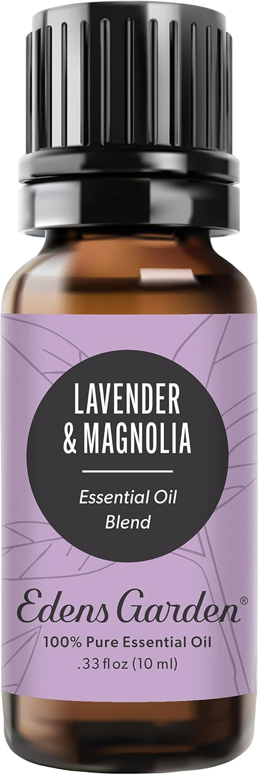 Edens Garden Lavender Magnolia Essential Oil Blend- 100% Pure Premium Grade, Undiluted, Natural, Therapeutic, Aromatherapy, The Best for Diffusing, Skin, Candle, Laundry 10 ml (.33 fl oz)
