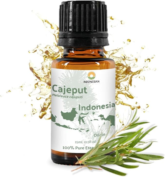 Cajeput Essential Oil (15ml) - Direct from Central Java, Indonesia - Essential Oils for Diffusers Aromatherapy; Essential Oils for Body; Massage Oils | 100% Pure Therapeutic Grade