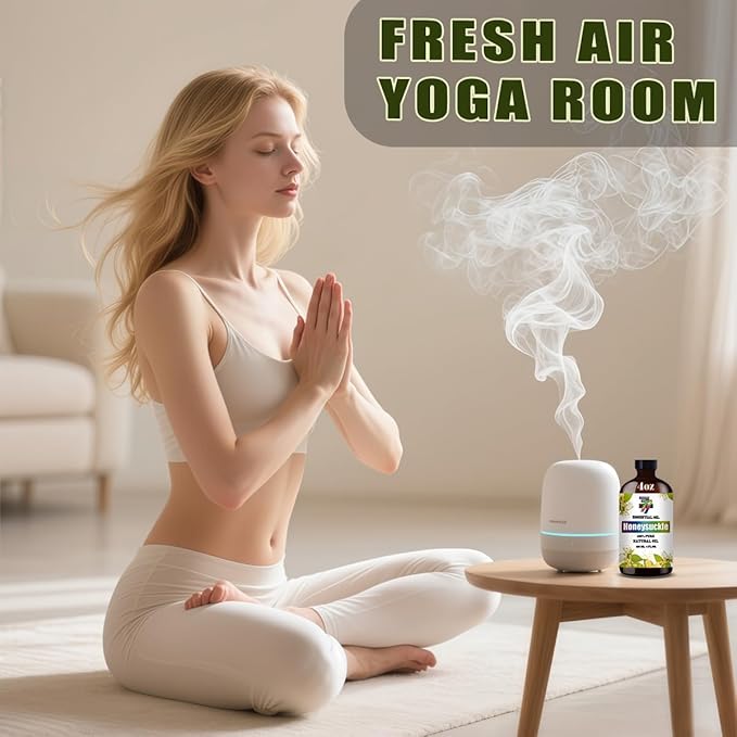 Honeysuckle Essential Oil - GV77ZF Honeysuckle Oils for Diffusers, Humidifiers, DIY Candles, Soap, Cleaning, Home, Office, Yoga, Massage, Gifts - 4 fl oz (120 ml)