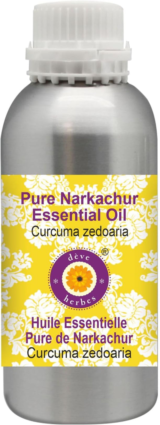 Deve Herbes Pure NAR Kachur Essential Oil (Curcuma zedoaria) Steam Distilled 300ml (10 oz)