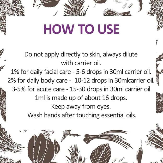 Deve Herbes Pure Rose Geranium Essential Oil (Pelargonium roseum) with Glass Dropper Steam Distilled 100ml (3.38 oz)