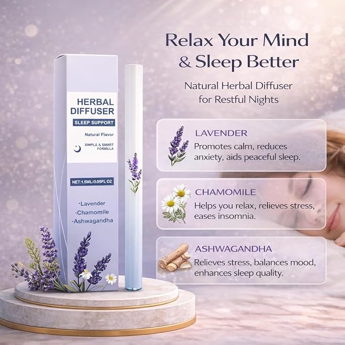 Mullein Herbal Diffuser Pen – 2 Sticks Smokeless Inhaler for Quitting Smoking, Lung Cleansing with Mint – Flavored Air Freshener